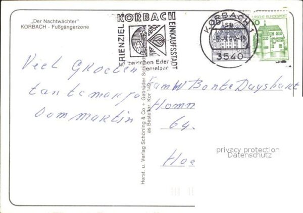 Korbach Fußgängerzone Der Nachtwächter – Bild 2