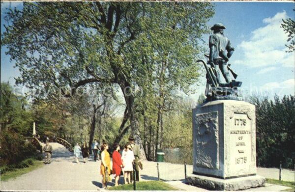 Concord Massachusetts Minute Man Statue and North Bridge