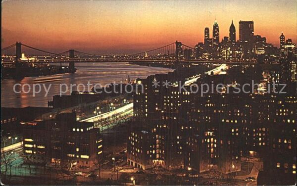 New York City Fliegeraufnahme Manhattan and Brooklyn