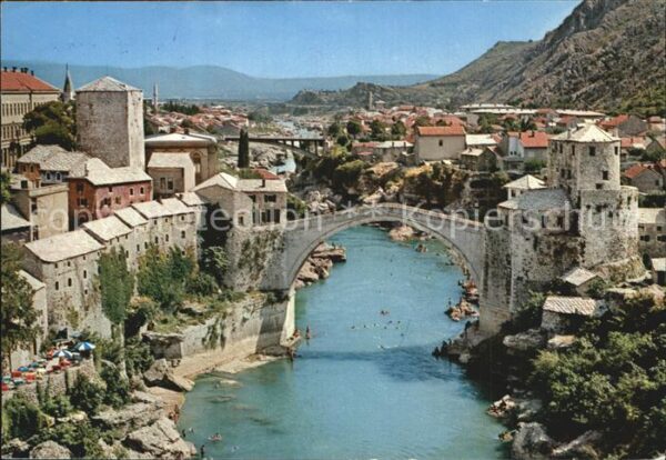 Mostar Moctap Stari Most Brückenpartie