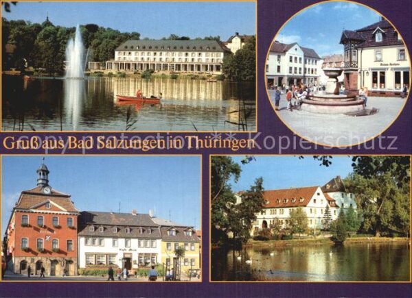 Bad Salzungen Kurhaus Burgsee Markt Cafe Bein Hufelan