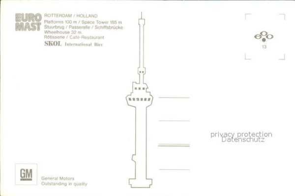 Rotterdam Euro-Mast SKOL International Bier – Bild 2