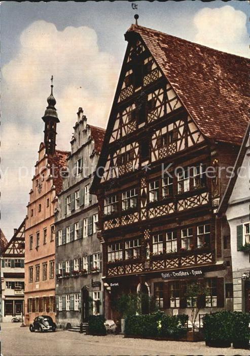 Dinkelsbuehl Deutsches Haus Fachwerk