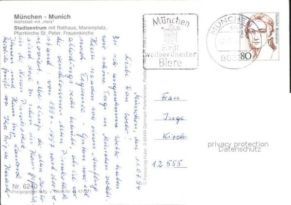 Muenchen Fliegeraufnahme Rathaus Marienplatz Fra – Bild 2