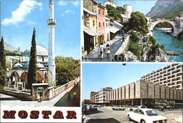 Mostar Moctap Brücke Neretva Stadtansichten