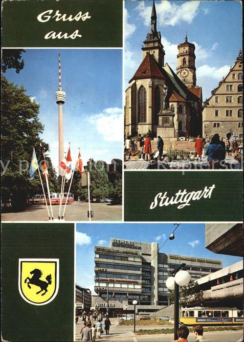 Stuttgart Stiftskirche Fernsehturm Schlossplatz