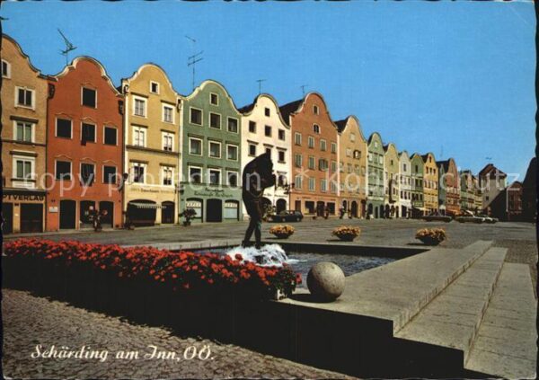 Schaerding Christophorus Brunnen Silberzeile Stadt