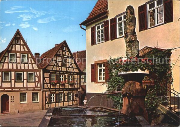 Marbach Neckar Schiller Geburtshaus Wilder Mann Brunne