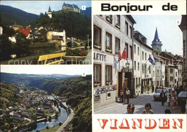 Vianden Altstadt Schloß Panorama Grand Rue