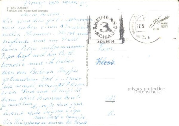 Bad Aachen Rathaus Kaiser Karl Brunnen – Bild 2