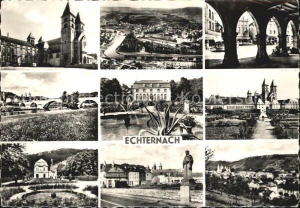 Echternach Schloss Park Denkmal Panorama Stadtansi