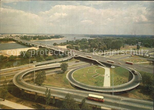 Warszawa Brücke Verkehrskreuzung