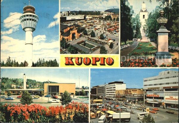 Kuopio Fernsehturm Denkmal Stadtansicht
