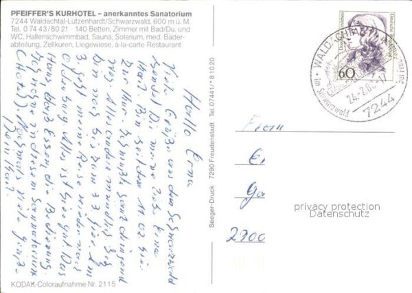 Waldachtal Lützenhardt Pfeiffers Kurhotel – Bild 2