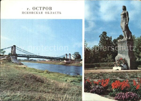 Ostrow Pskow Brücke Denkmal