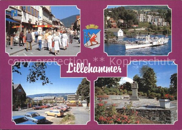 Lillehammer Strassenpartie Schiffslandeplatz Park