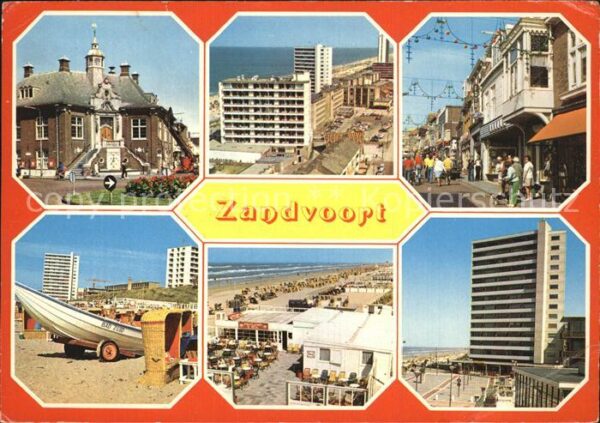 Zandvoort Holland Teilansichten Strand Promenade Hotels