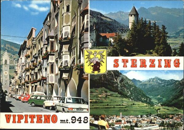 Sterzing Suedtirol Strassenpartie Stadttor Burg Panorama