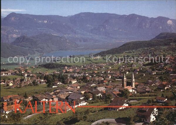 Kaltern Weinstrasse Tirol Panorama mit Kalterersee