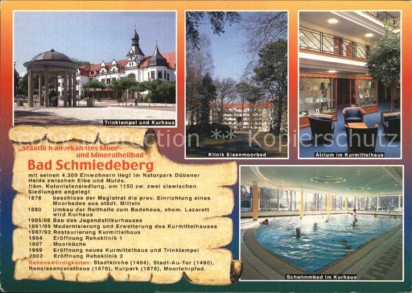 Bad Schmiedeberg Trinktempel Kurhaus Klinik Eisenmoorbad