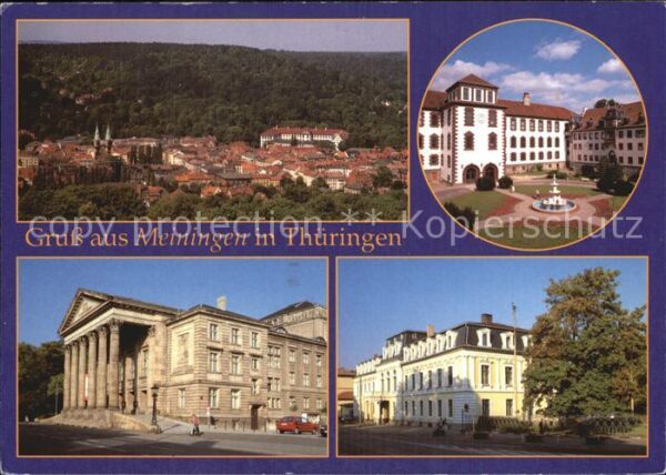 Meiningen Thueringen Panorama Schloss Elisabethenburg Meinin