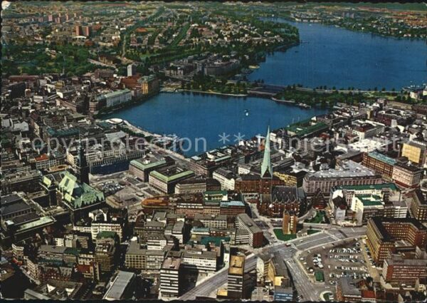 Hamburg City mit Binnen und Aussenalster