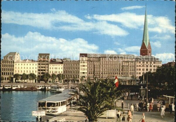 Hamburg Binnenalster mit Petrikirche