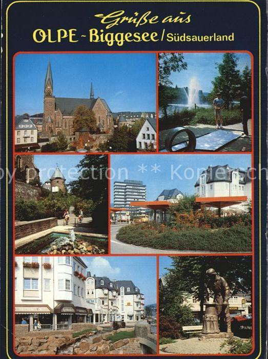 Olpe Biggesee Kirche Minigolf Brunnen Teilansichten S