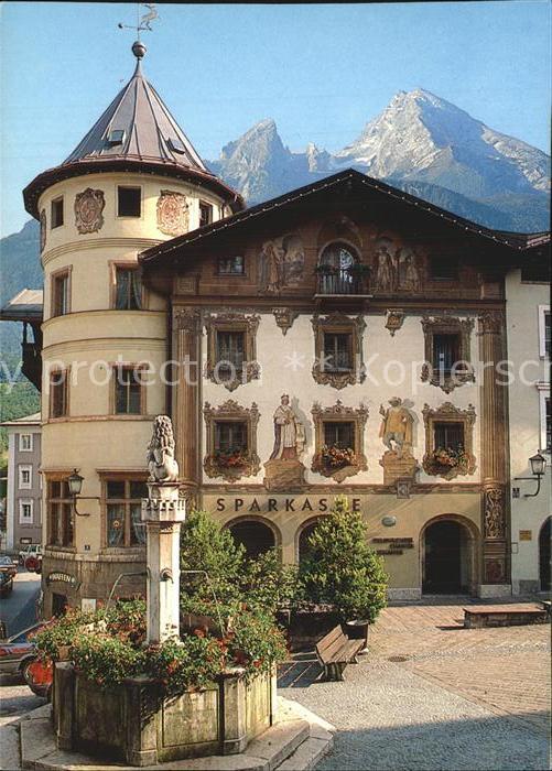 Berchtesgaden Marktplatz Brunnen
