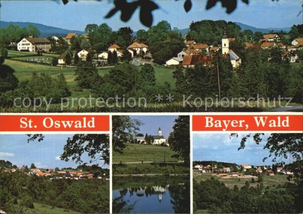 St Oswald Sankt Oswald-Riedlhuette Panorama Teich Kirche