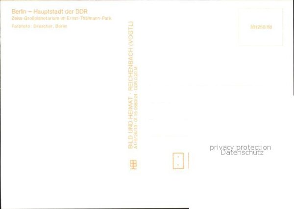 Berlin Zeiss Grossplanetarium Ernst Thälmann P – Bild 2