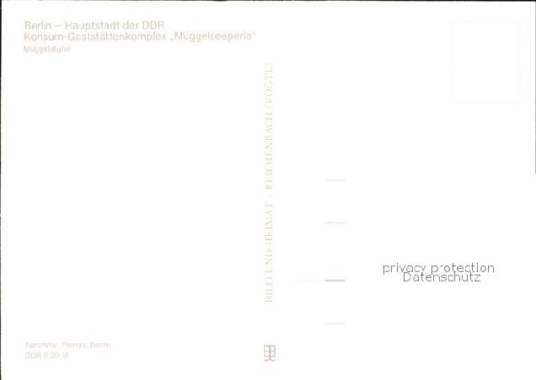 Berlin Konsum Gaststätte Müggelseeperle Müggel – Bild 2