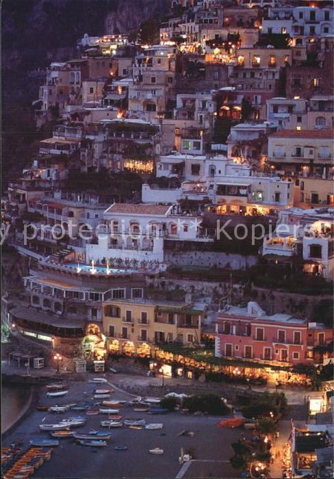 Positano di notte Nachtaufnahme