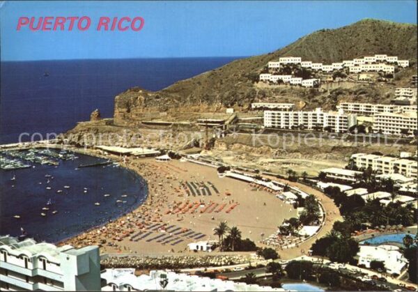 Puerto Rico Gran Canaria Panorama Strand Fliegeraufnahme