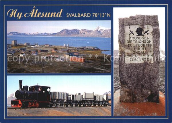Alesund Panorama Dampflokomotive Denkmal Amunds