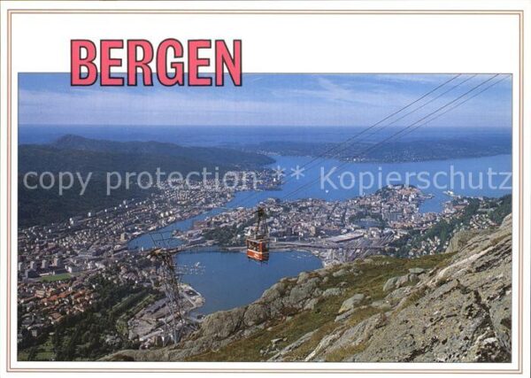 Bergen Norwegen Ulriksbanen Bergbahn