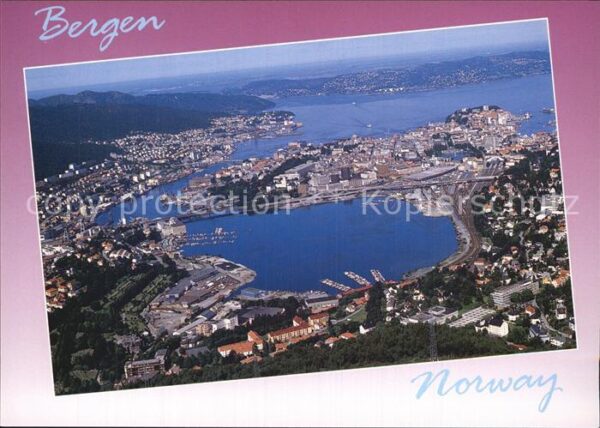Bergen Norwegen Fliegeraufnahme