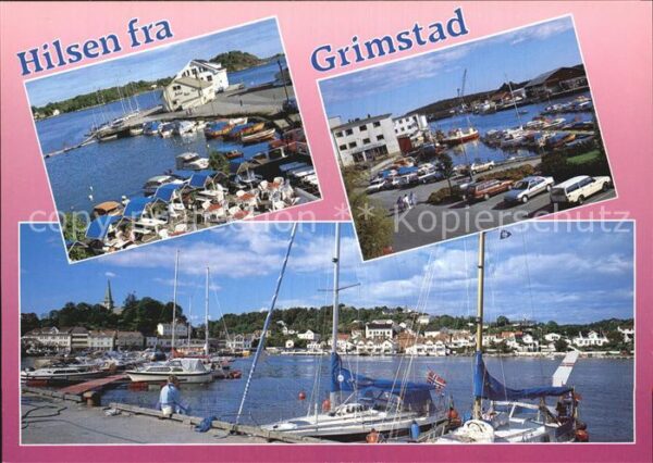 Grimstad Havnepartier Hafen Segelyachten