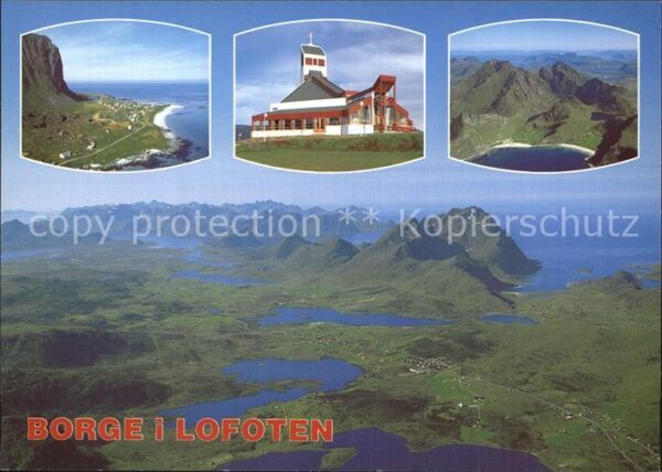 Borge Panorama Küste Kirche Fliegeraufnahme