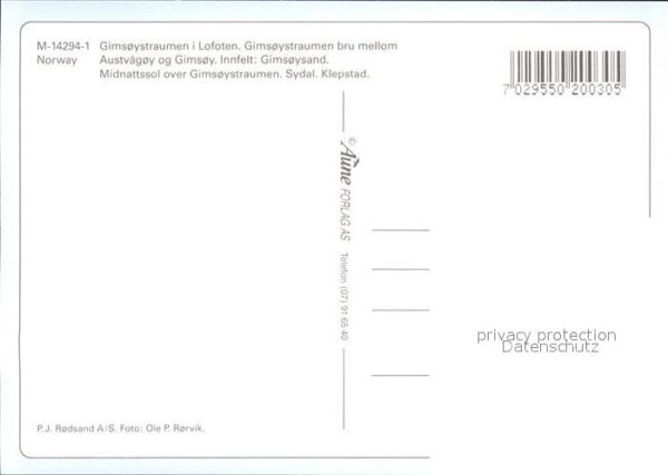 Gimsoysand Gimsoystraumen Bru Mitnattssol Fliegera – Bild 2