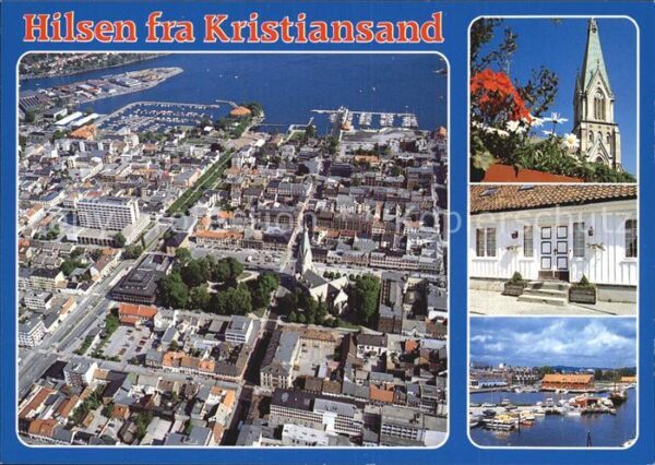 Kristiansand Fliegeraufnahme Kirche Hafen