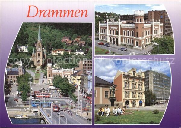Drammen Kirche Schloss Platz Denkmal