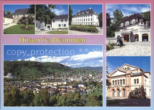 Drammen Teilansichten Gebäude Panorama