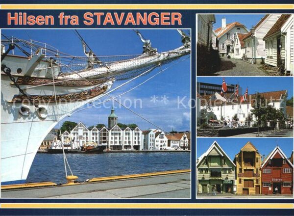 Stavanger Schiffsbug Häuserpartie Altstadt