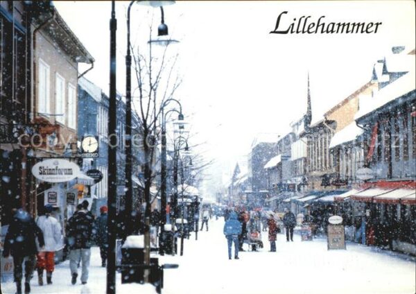Lillehammer Fussgängerzone im Winter