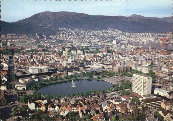 Bergen Norwegen Fliegeraufnahme