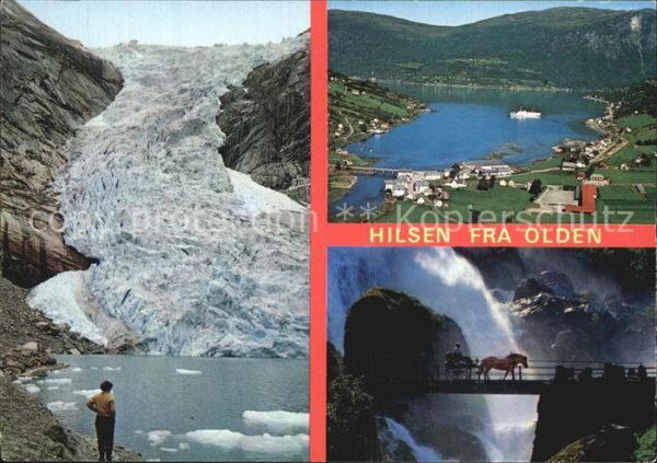 Olden Nordfjord Briksdalsbreen Gletscher Fjord Wasserfa
