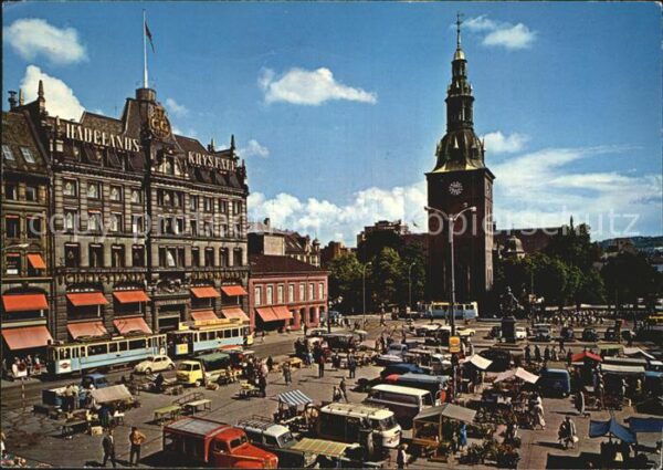 Oslo Norwegen Stortorget og Domkirken Markplatz Kirch