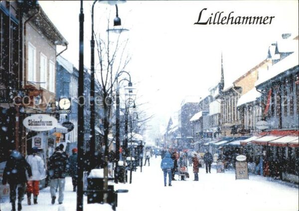 Lillehammer Fussgängerzone im Winter