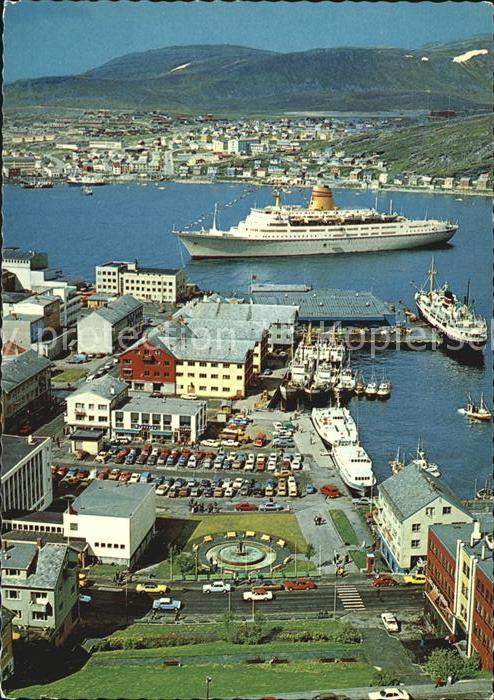 Hammerfest Hafen Passagierdampfer Fähre Fliegerauf